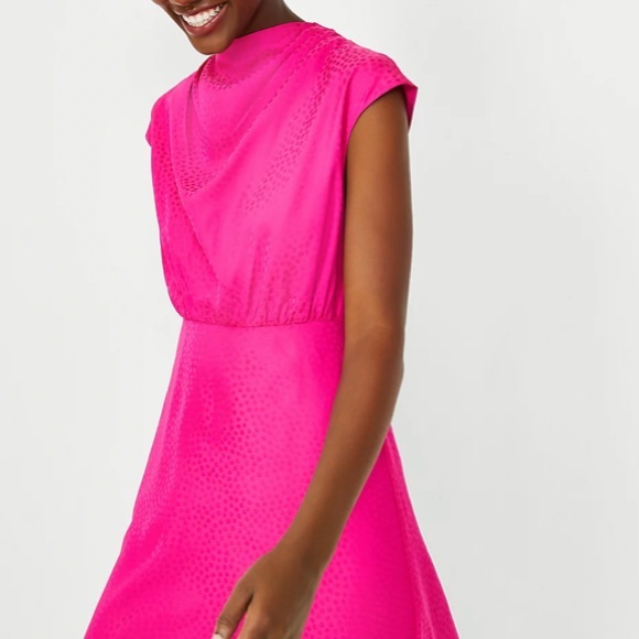 Petite Paloma Dot Mock Neck Flare Dress - Picture 3 of 3